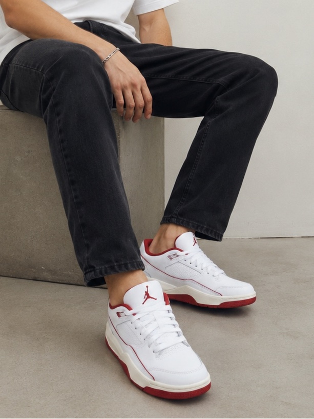 🆕 Nike Jordan Flight Court Sneakers White/Red Men’s Size 11